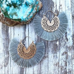 Anthro Amelia Filigree Hoop Earrings